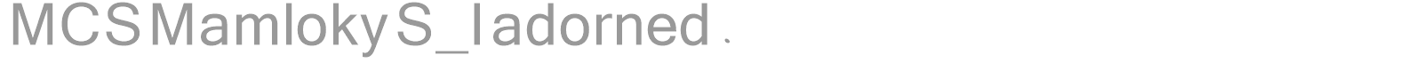 MCS Mamloky S_I adorned. font preview
